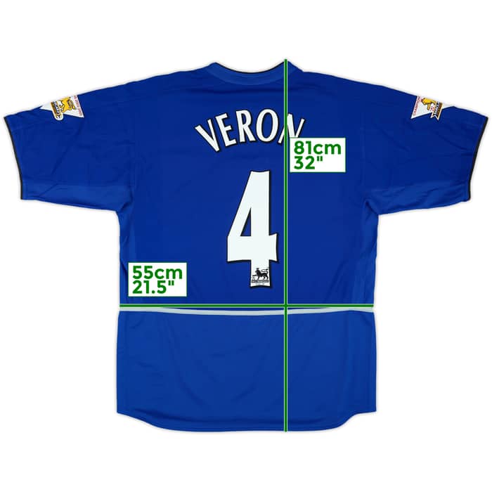2002-03 Manchester United Third Shirt Veron #4 - 8/10 - (L)