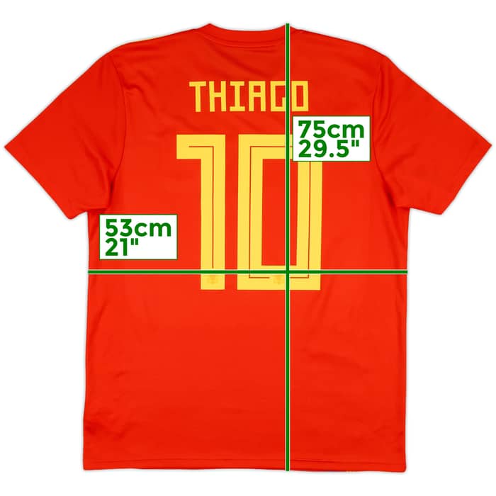 2018-19 Spain Home Shirt Thiago #10 - 9/10 - (L)