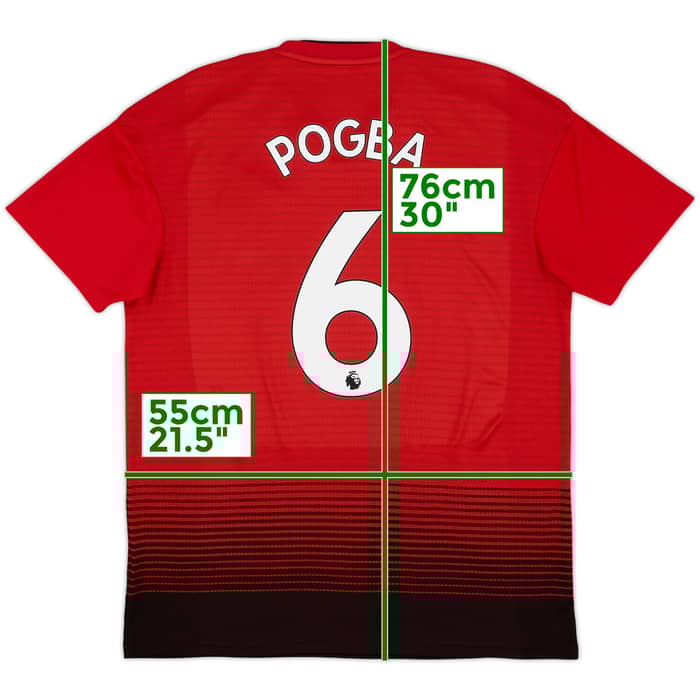 2018-19 Manchester United Home Shirt Pogba #6 - 10/10 - (L)