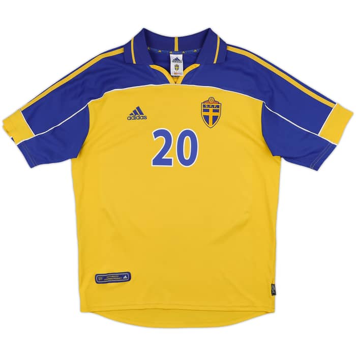 2000-02 Sweden Home Shirt Larsson #20 - 10/10 - (M)