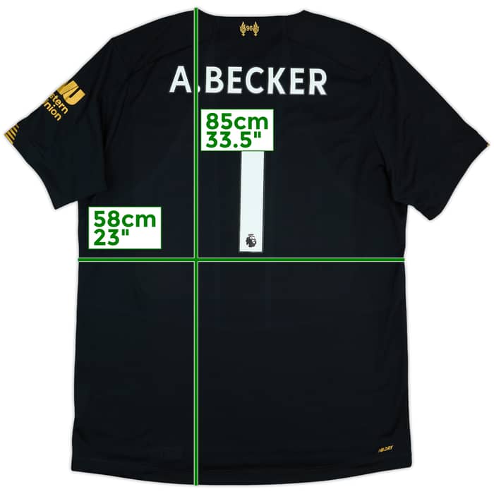 2019-20 Liverpool GK S/S Shirt A.Becker #1 - 9/10 - (XL)