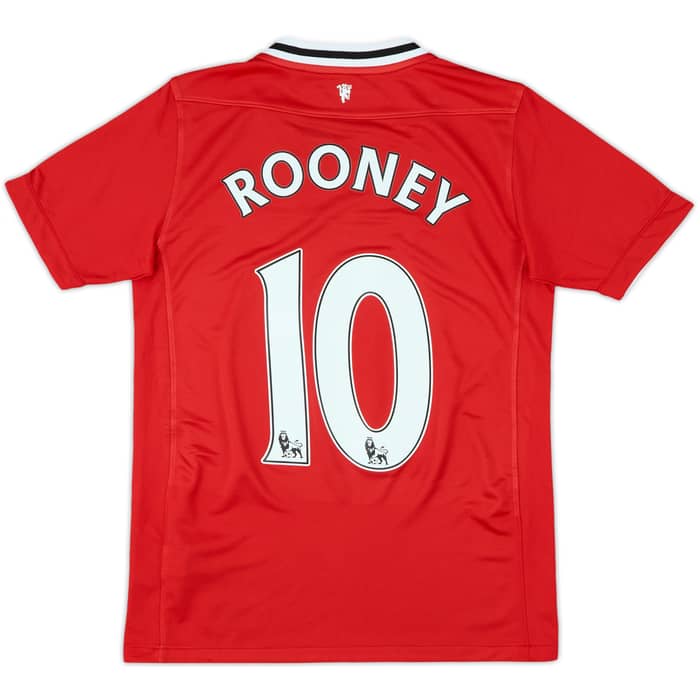 2011-12 Manchester United Home Shirt Rooney #10 - 9/10 - (L.Boys)