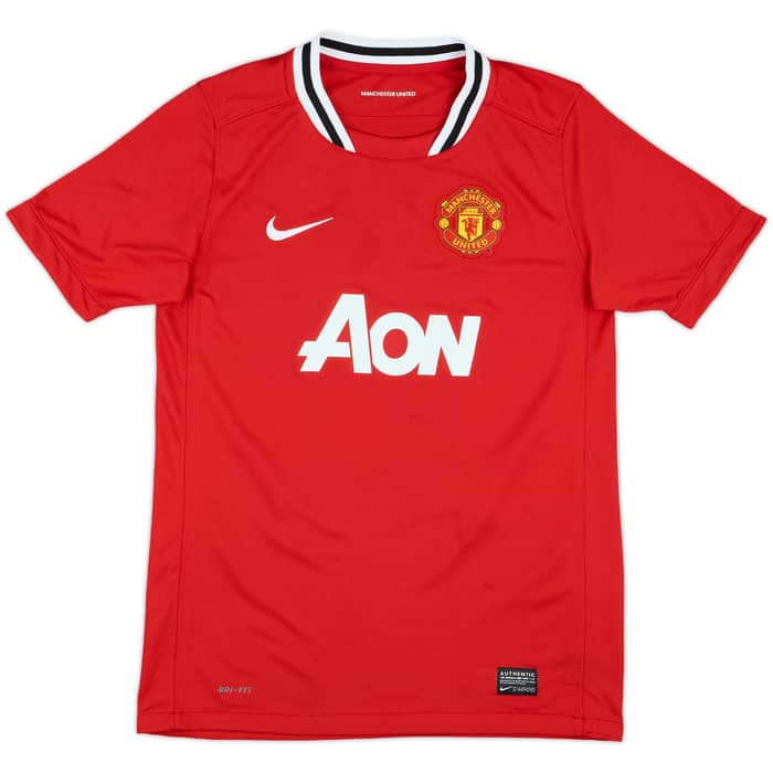 2011-12 Manchester United Home Shirt Rooney #10 - 9/10 - (L.Boys)