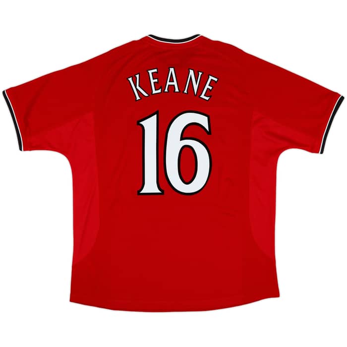 2000-02 Manchester United Home Shirt Keane #16 - 8/10 - (XL)