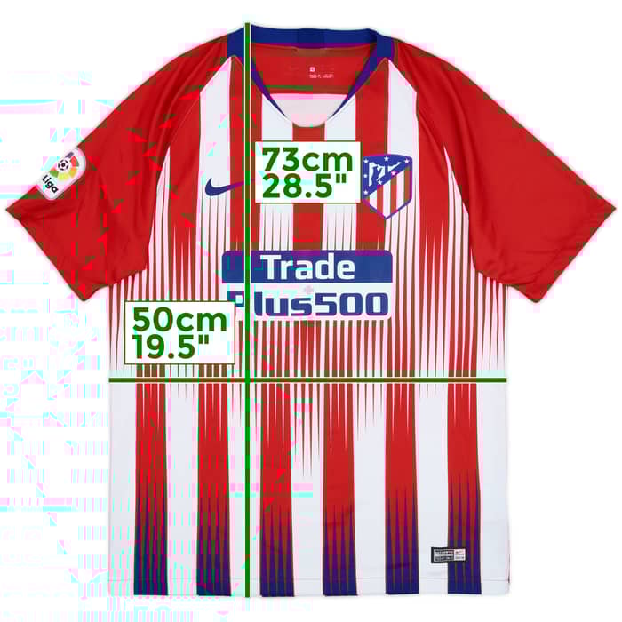 2018-19 Atletico Madrid Home Shirt - 8/10 - (M)