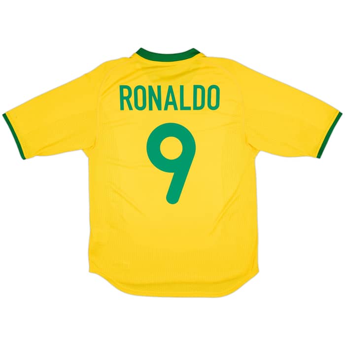 2000-02 Brazil Home Shirt Ronaldo #9 - 8/10 - (S)