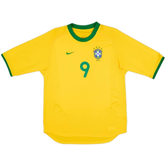 2000-02 Brazil Home Shirt Ronaldo #9 - 8/10 - (S)