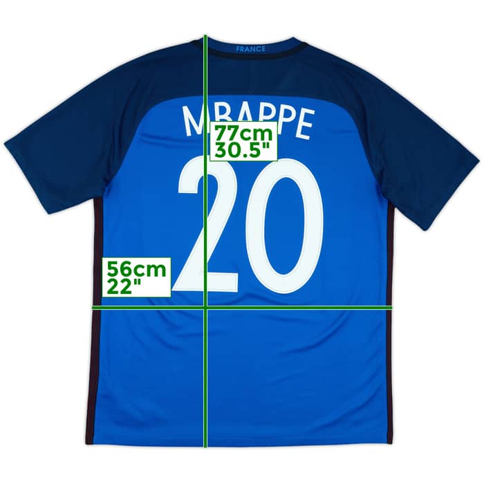 2016-17 France Home Shirt Mbappe #20 - 9/10 - (L)