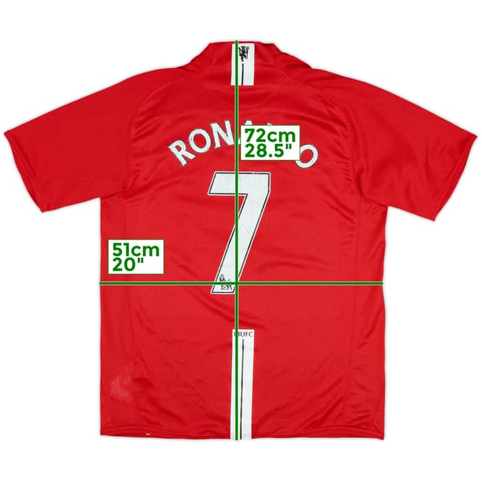 2007-09 Manchester United Home Shirt Ronaldo #7 - 6/10 - (M)