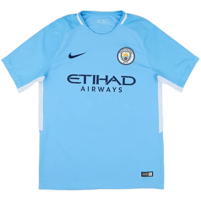 2017-18 Manchester City Home Shirt Silva #21 - 8/10 - (M)
