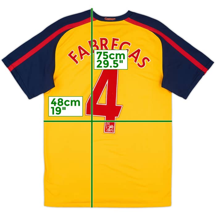 2008-09 Arsenal Away Shirt Fabregas #4 - 7/10 - (S)