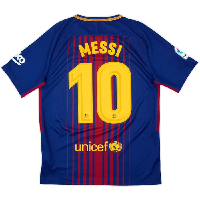 2017-18 Barcelona Home Shirt Messi #10 - 8/10 - (M)