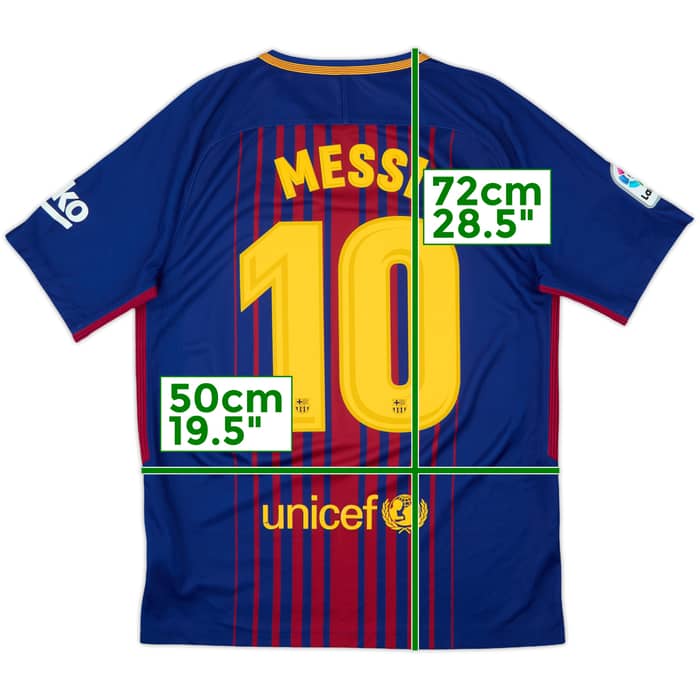 2017-18 Barcelona Home Shirt Messi #10 - 8/10 - (M)