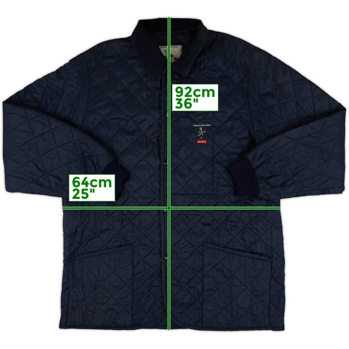 1990 Italia 90 Carrera Quilted Bench Coat - 9/10 - (XXL)