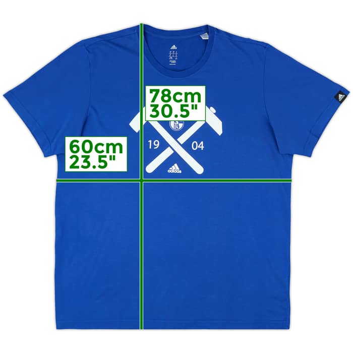 2014-15 Schalke adidas Cotton Tee - 9/10 - (XL)