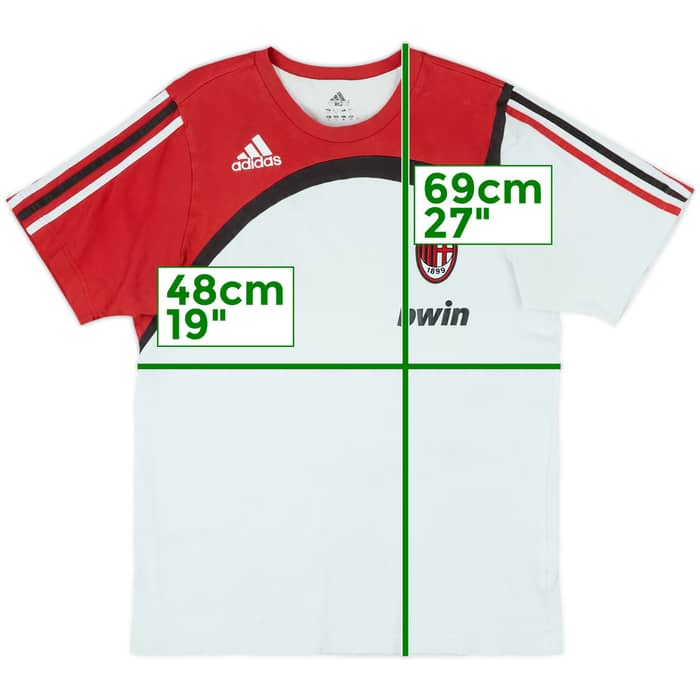 2007-08 AC Milan adidas Cotton Tee - 7/10 - (M)