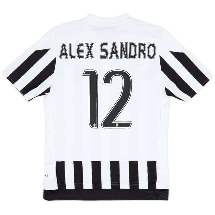 2015-16 Juventus Home Shirt Alex Sandro #12 - 7/10 - (L.Boys)