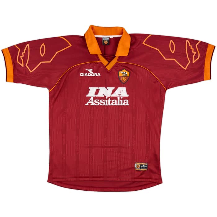 1999-00 Roma Home Shirt Nene #37 - 6/10 - (XL)