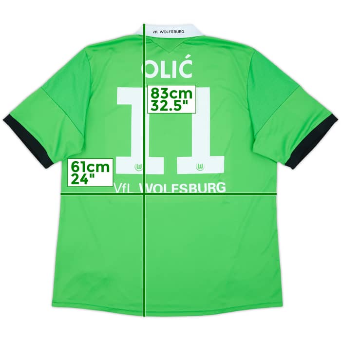 2013-14 Wolfsburg Away Shirt Olic #11 - 7/10 - (XXL)