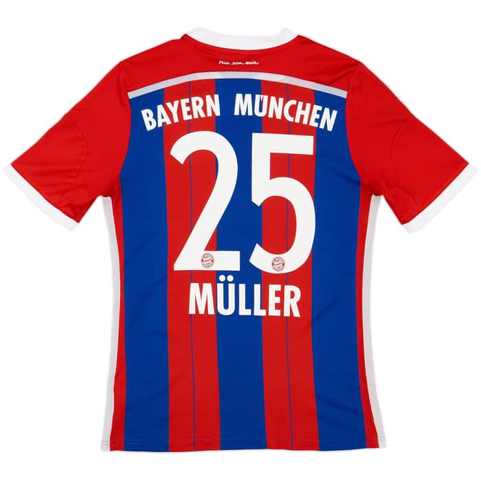 2014-15 Bayern Munich Home Shirt Muller #25 - 7/10 - (XL.Boys)