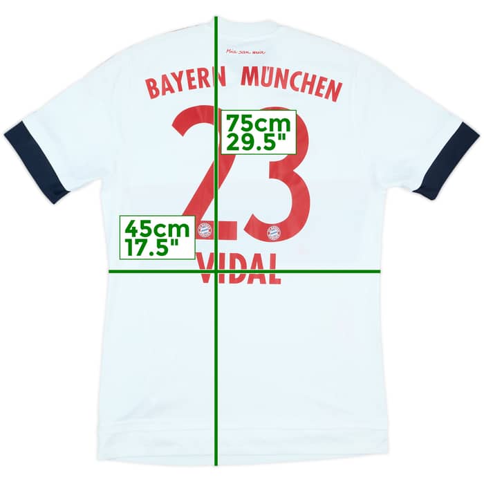 2015-16 Bayern Munich Away Shirt Vidal #23 - 7/10 - (S)