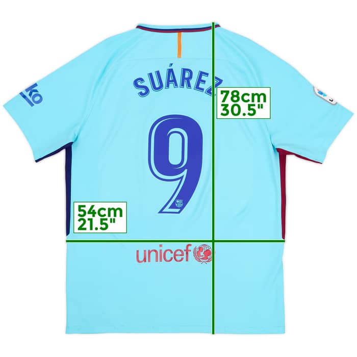 2017-18 Barcelona Away Shirt Suarez #9 - 8/10 - (L)