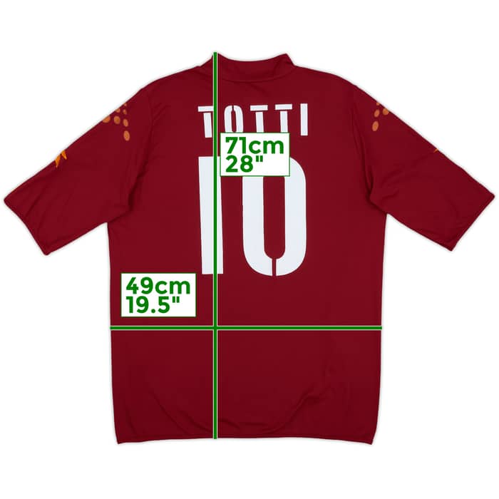 2003-04 Roma Home Shirt Totti #10 - 7/10 - (XL)