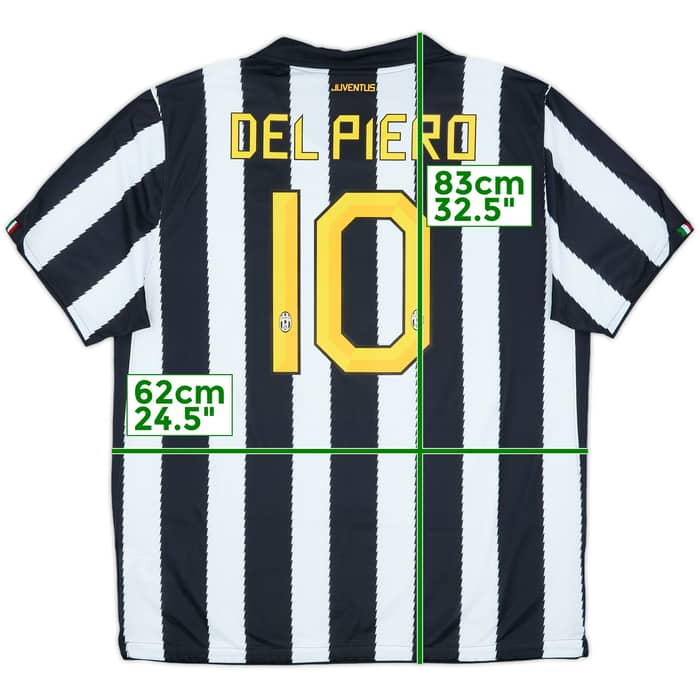 2010-11 Juventus Home Shirt Del Piero #10 - 10/10 - (XXL)