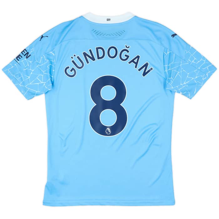 2020-21 Manchester City Authentic Home Shirt Gundogan #8 - 10/10 - (M)