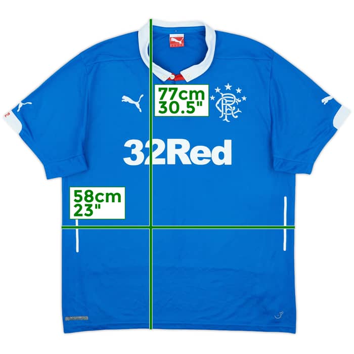 2014-15 Rangers Home Shirt - 8/10 - (XL)