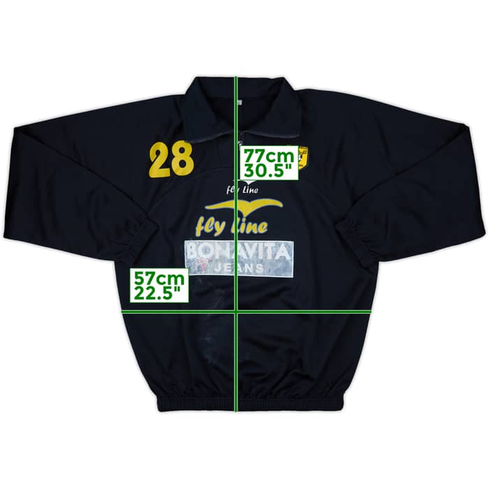 2011-12 Juve Stabia Fly Line Player Issue 1/4 Zip Drill Top #28 - 5/10 - (XL)