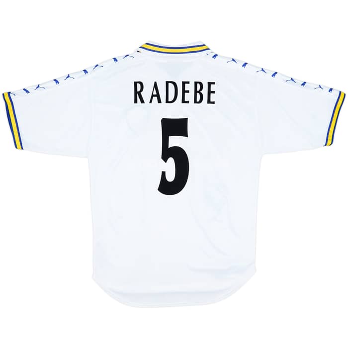 1998-00 Leeds United Home Shirt Radebe #5 - 8/10 - (M)