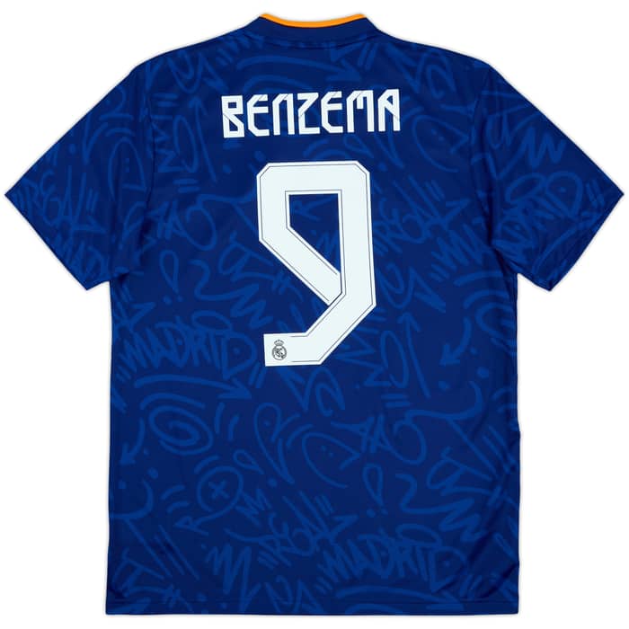 2021-22 Real Madrid Away Shirt Benzema #9 - 9/10 - (M)
