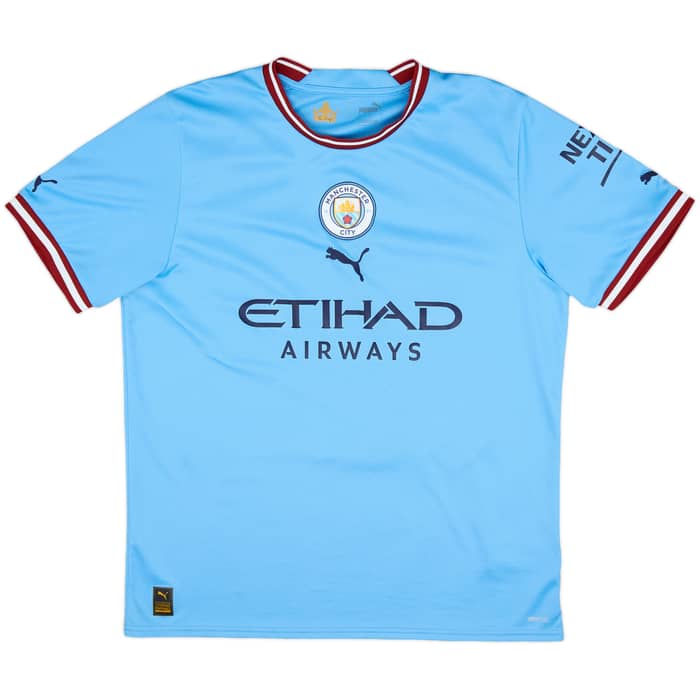 2022-23 Manchester City Home Shirt Haaland #9 - 8/10 - (L)