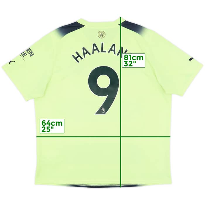 2022-23 Manchester City Third Shirt Haaland #9 - 9/10 - (XXL)