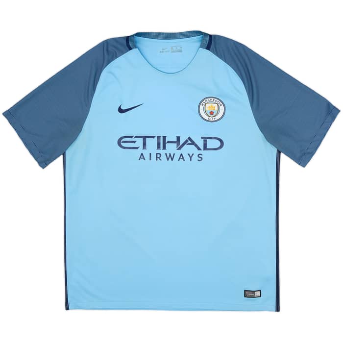 2016-17 Manchester City Home Shirt Silva #21 - 8/10 - (XL)