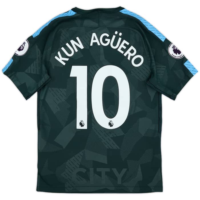 2017-18 Manchester City Third Shirt Kun Aguero #10 - 9/10 - (S)