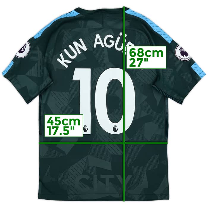 2017-18 Manchester City Third Shirt Kun Aguero #10 - 9/10 - (S)