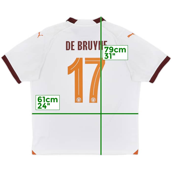 2023-24 Manchester City Away Shirt De Bruyne #17 - 8/10 - (XL)