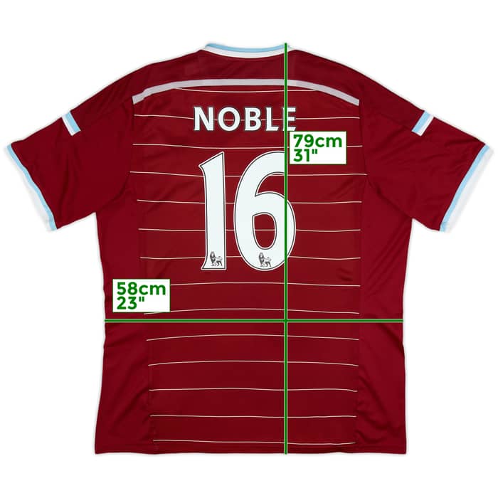 2014-15 West Ham Home Shirt Noble #16 - 8/10 - (XXL)