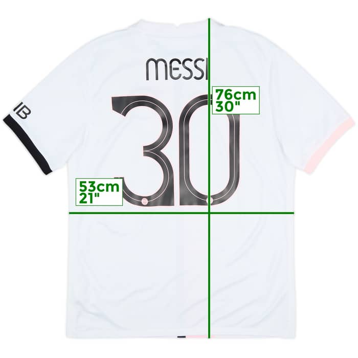 2021-22 Paris Saint-Germain Away Shirt Messi #30 - 8/10 - (L)