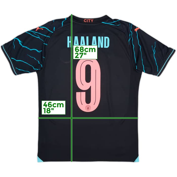 2023-24 Manchester City Third Shirt Haaland #9 - 8/10 - (S)