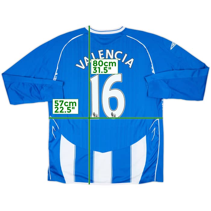 2007-08 Wigan Home L/S Shirt Valencia #16 - 6/10 - (XL)