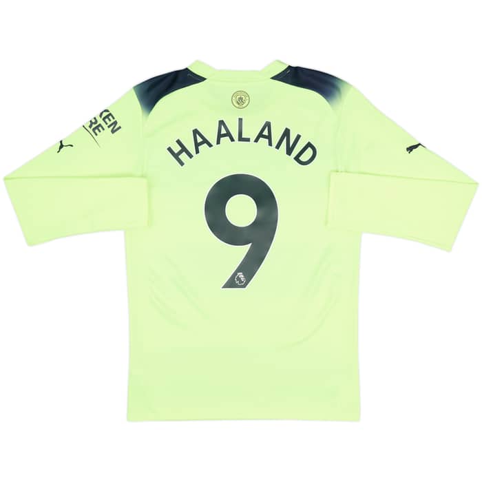 2022-23 Manchester City Third L/S Shirt Haaland #9 - 7/10 - (S)