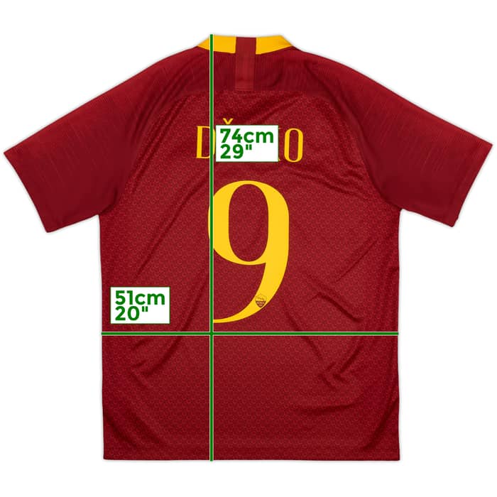 2018-19 Roma Home Shirt Dzeko #9 - 9/10 - (M)