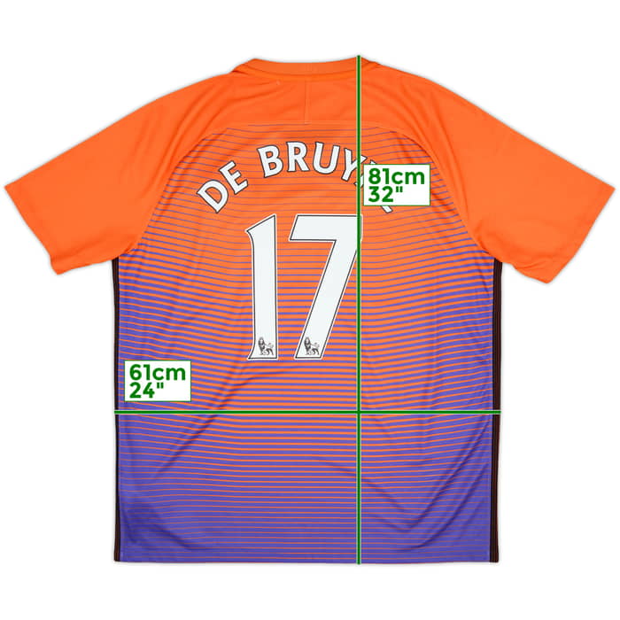 2016-17 Manchester City Third Shirt De Bruyne #17 - 10/10 - (XL)