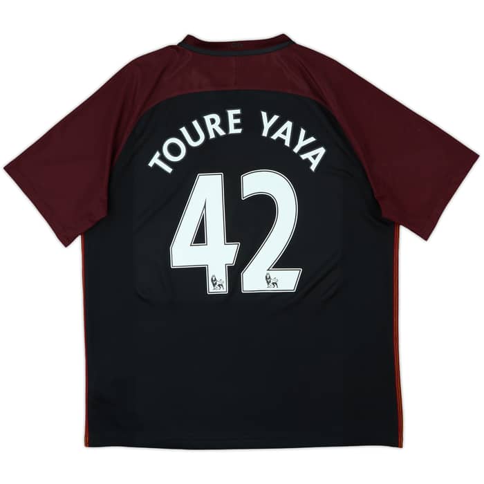 2016-17 Manchester City Away Shirt Toure Yaya #42 - 9/10 - (XL)