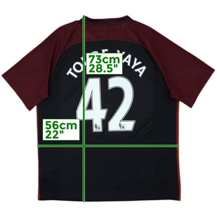 2016-17 Manchester City Away Shirt Toure Yaya #42 - 9/10 - (XL)