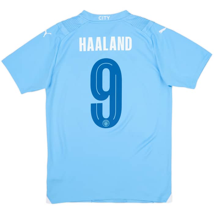 2023-24 Manchester City Home Shirt Haaland #9 - 9/10 - (S)