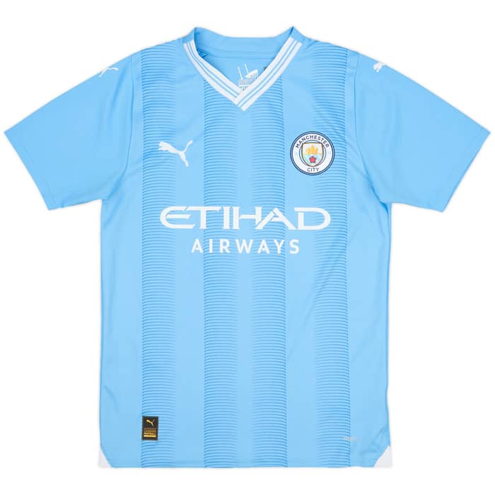 2023-24 Manchester City Home Shirt Haaland #9 - 9/10 - (S)